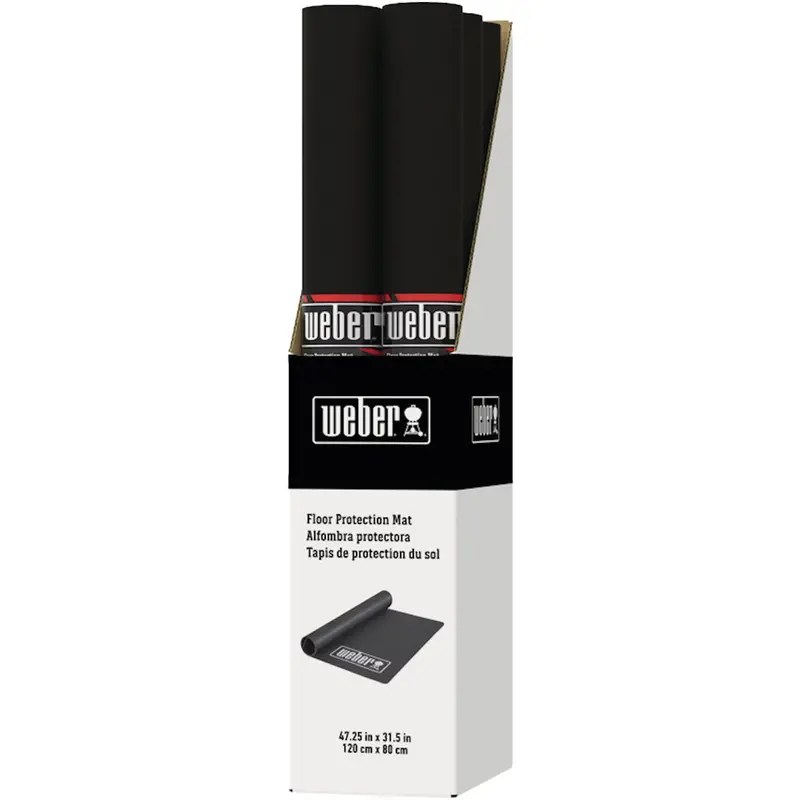 Weber Rectangle Grill Mat — 31.5" W X 47.2" L Heat-Resistant Surface Protector 1