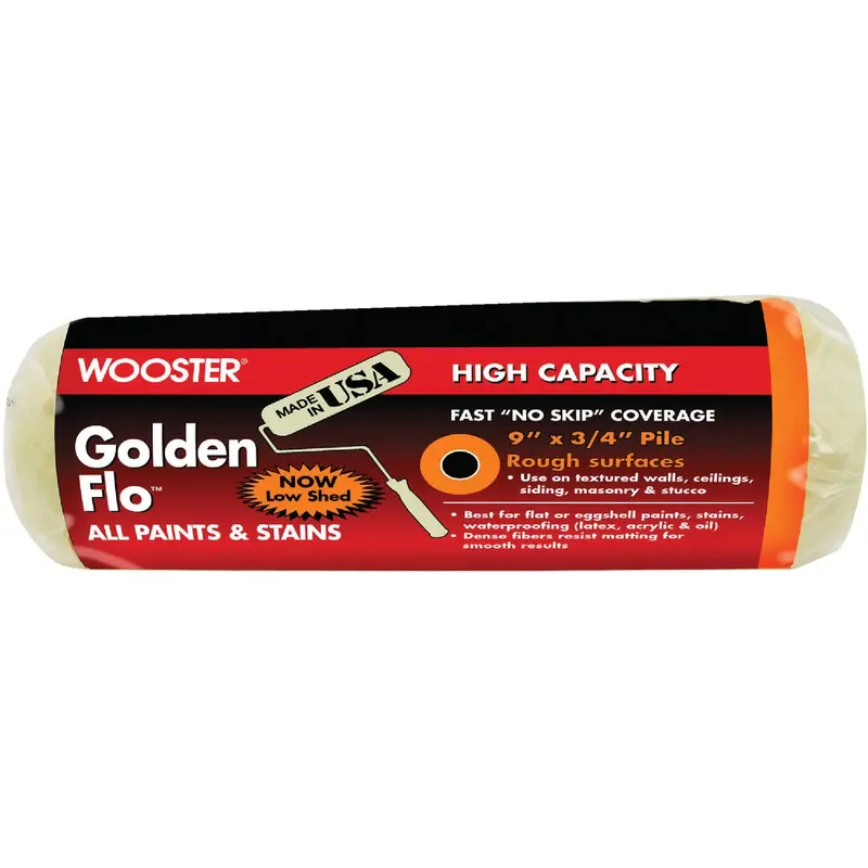Wooster Golden Flo Knit Fabric Roller Cover – 9" X 3/4" For Smooth Finishes 1